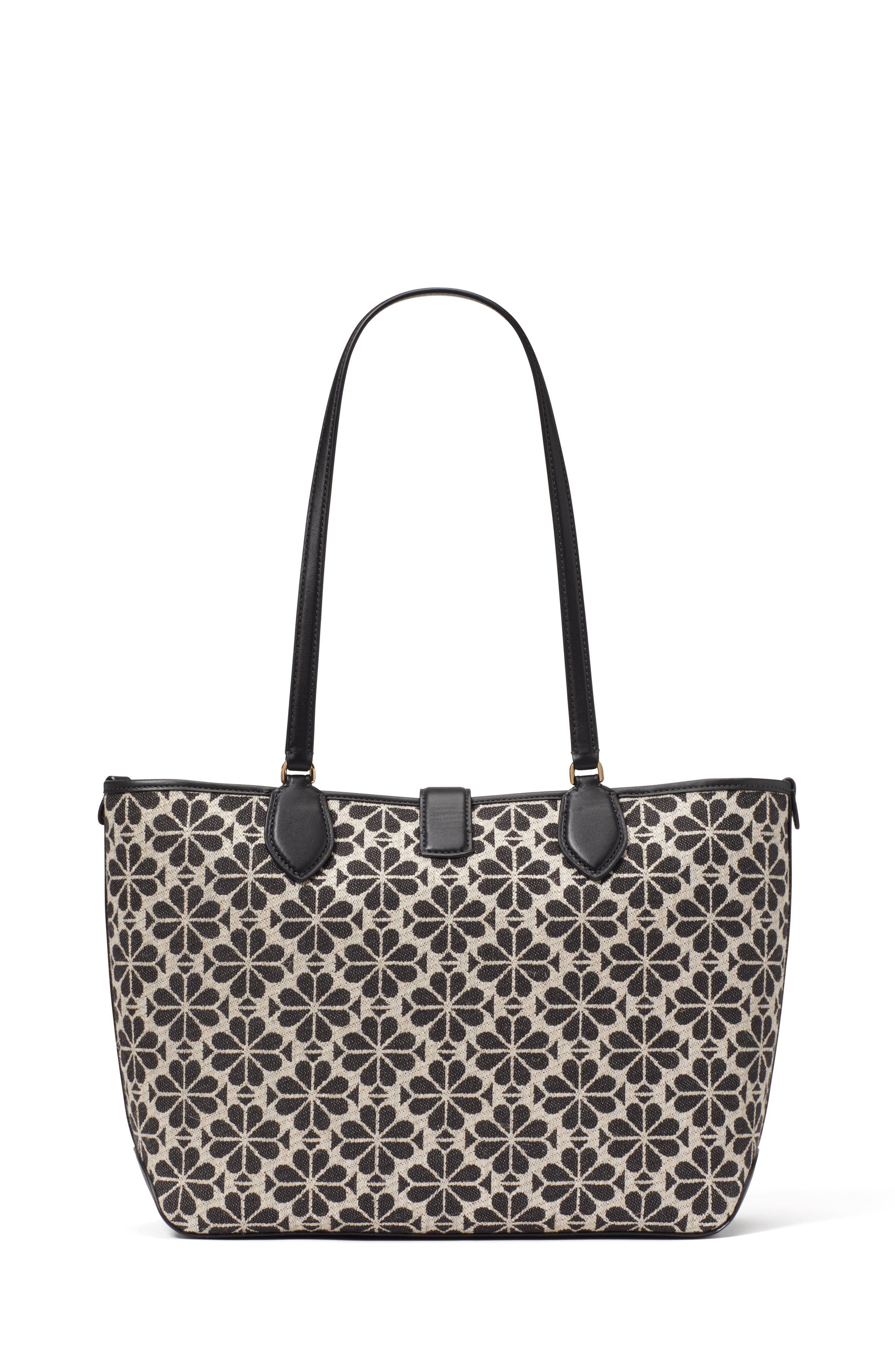 KI456-Spade Flower Jacquard Medium Open Tote-SAS