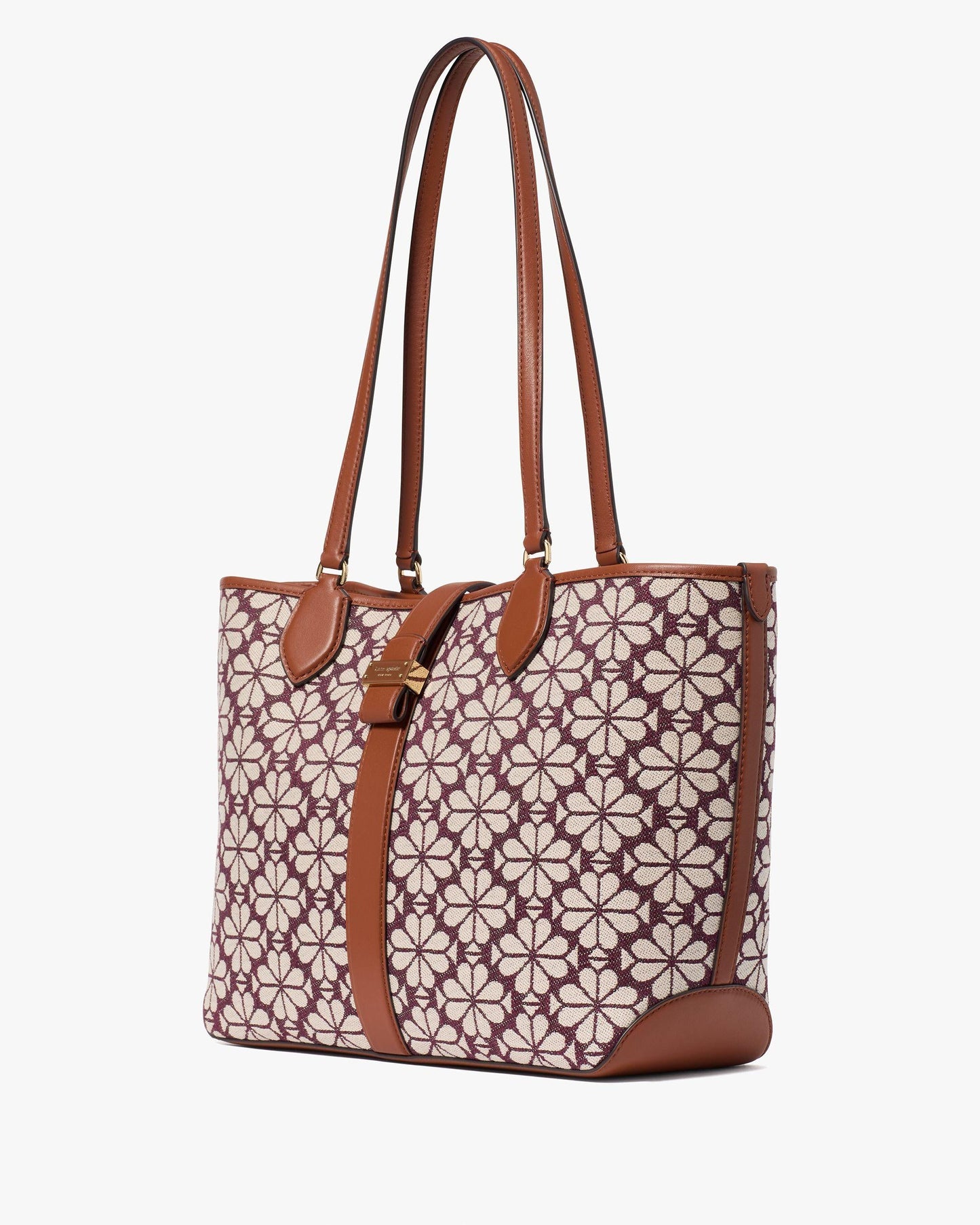 KI456-Spade Flower Jacquard Medium Open Tote-SAS
