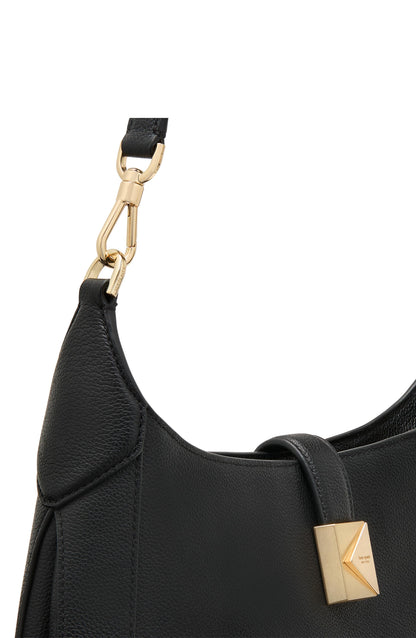 Deco Pebbled Leather Hobo
