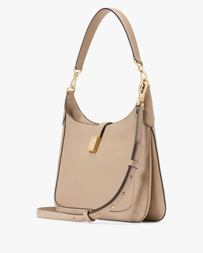 Deco Pebbled Leather Hobo