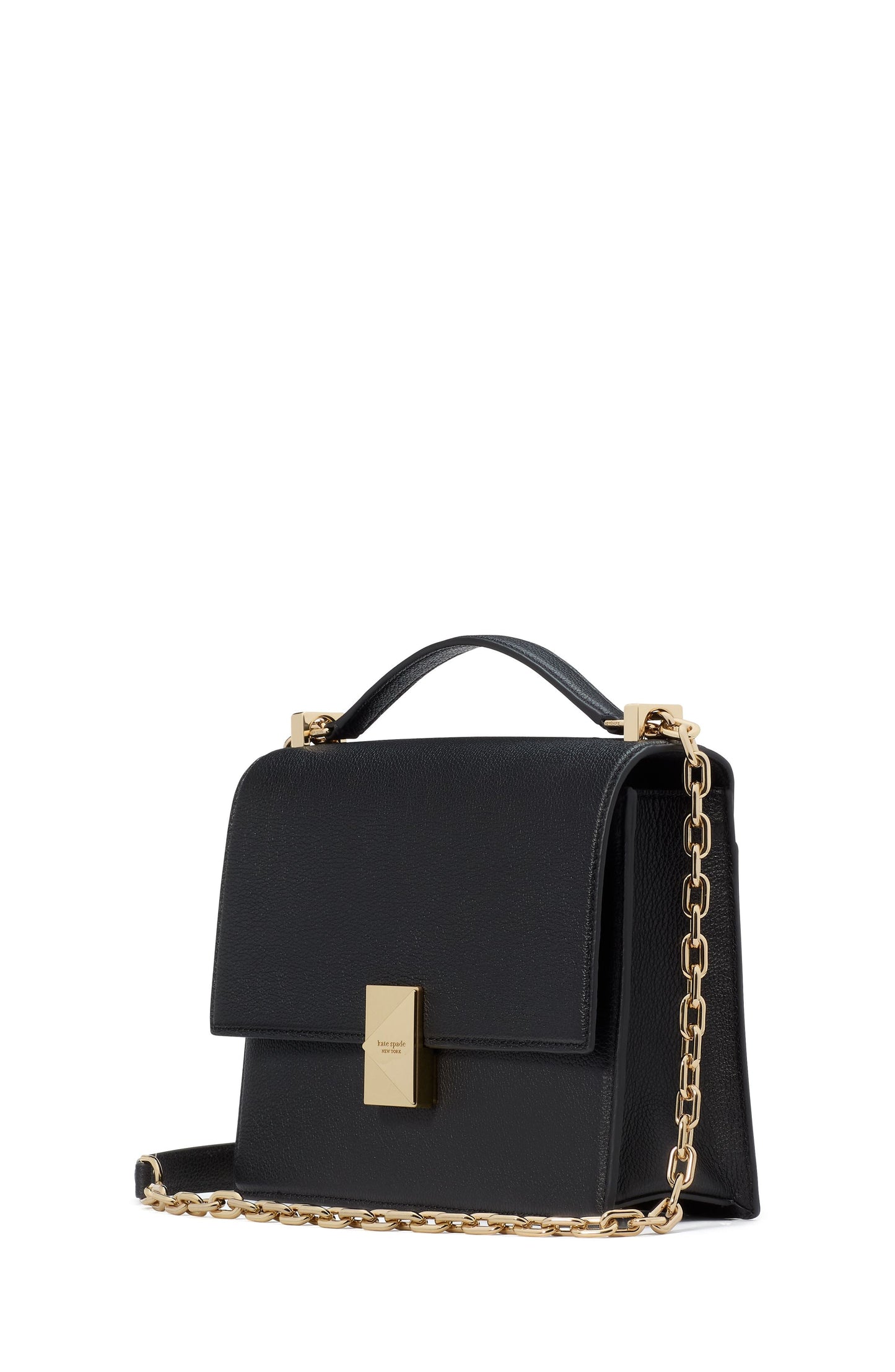 Deco Pebbled Leather Chain Shoulder