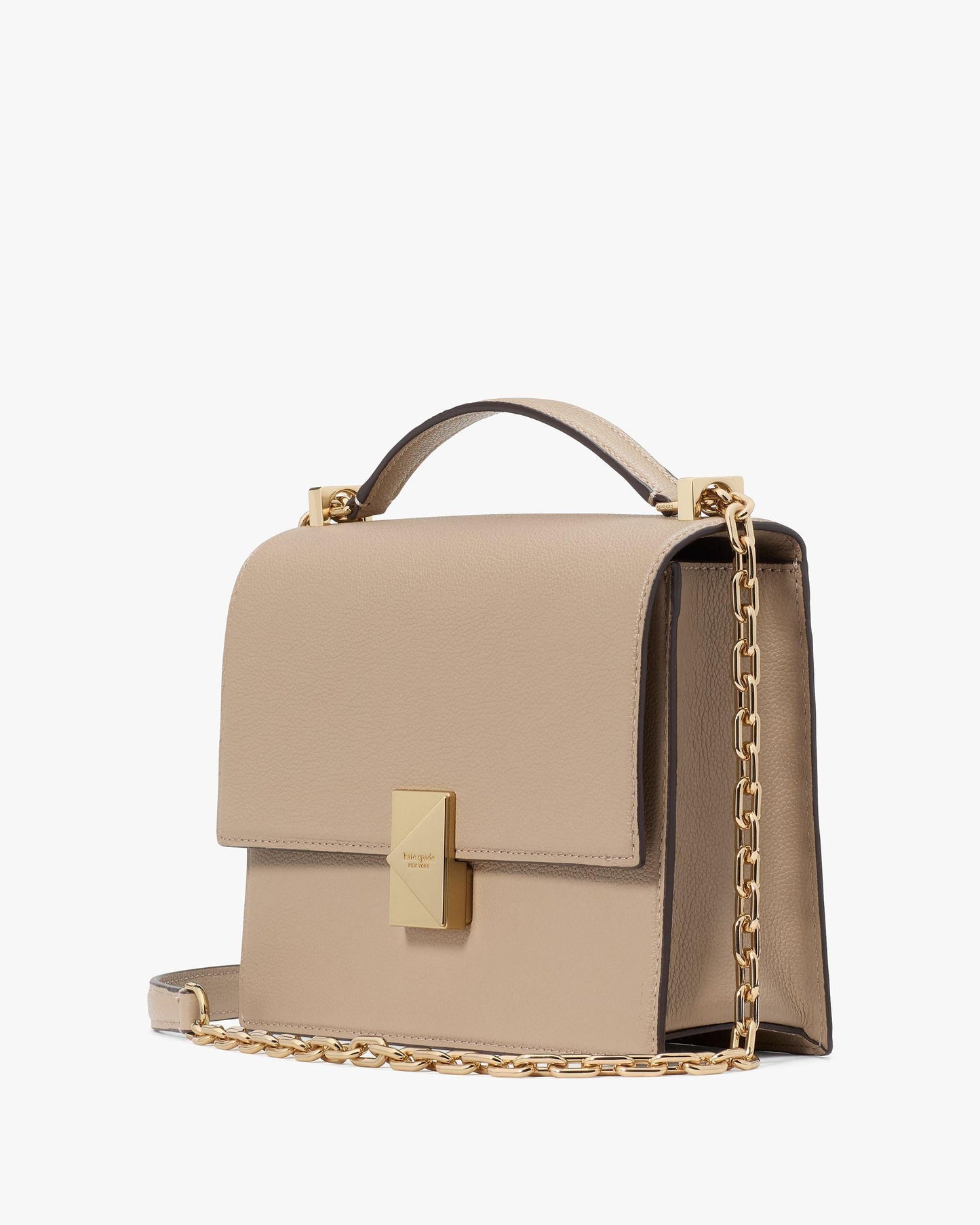 Deco Pebbled Leather Chain Shoulder