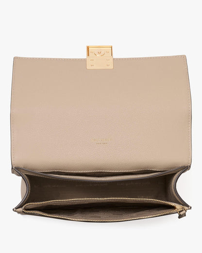 Deco Pebbled Leather Chain Shoulder