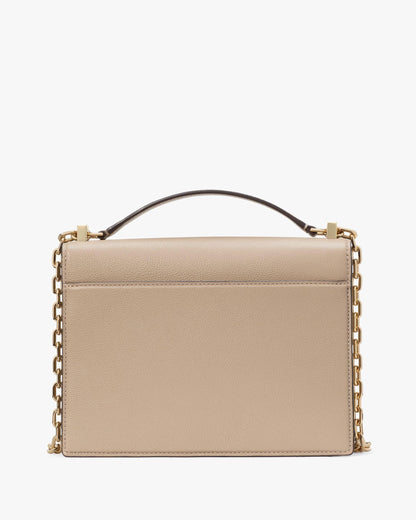 Deco Pebbled Leather Chain Shoulder