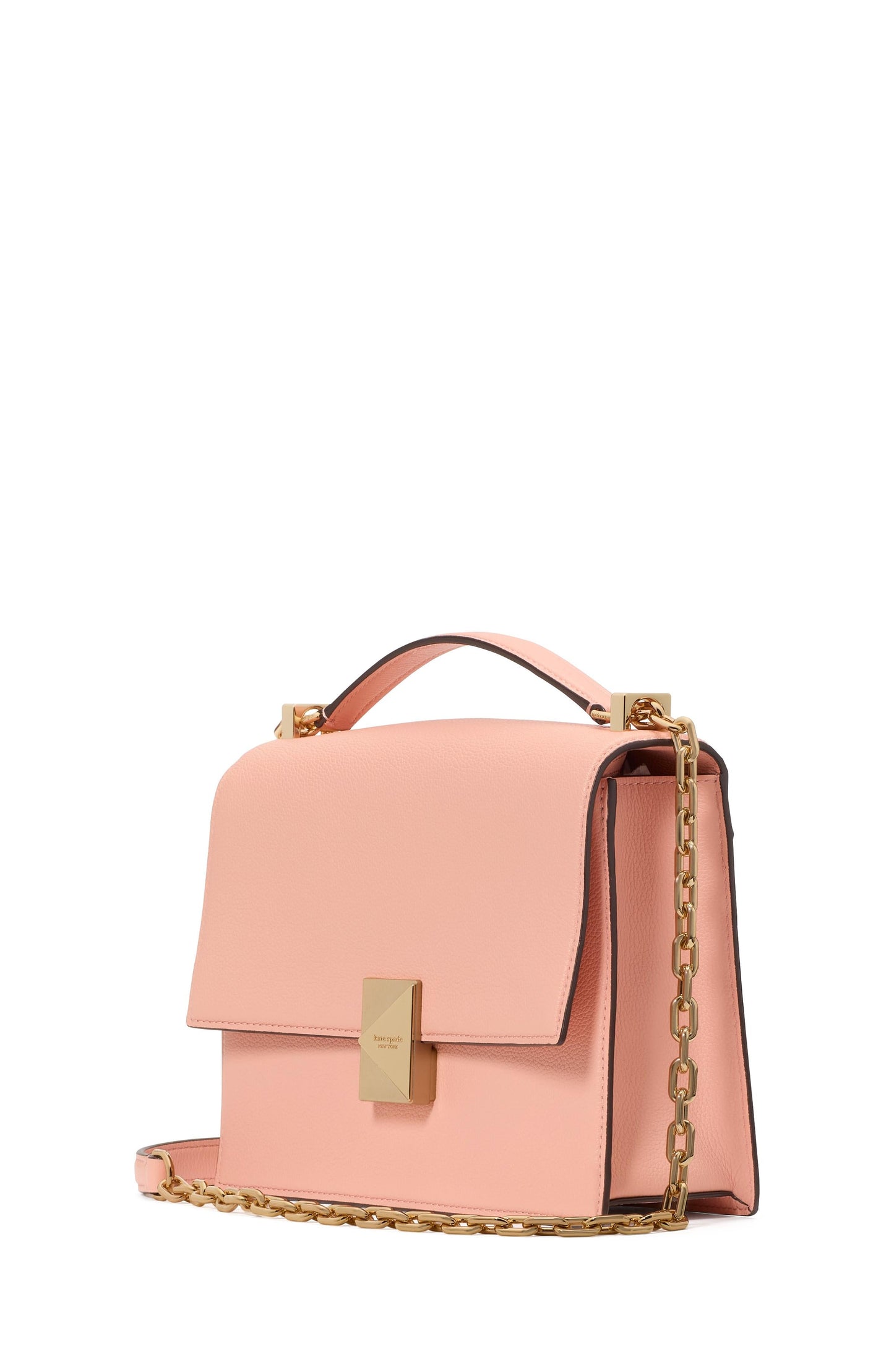 Deco Pebbled Leather Chain Shoulder