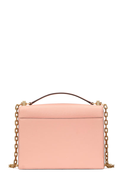 Deco Pebbled Leather Chain Shoulder