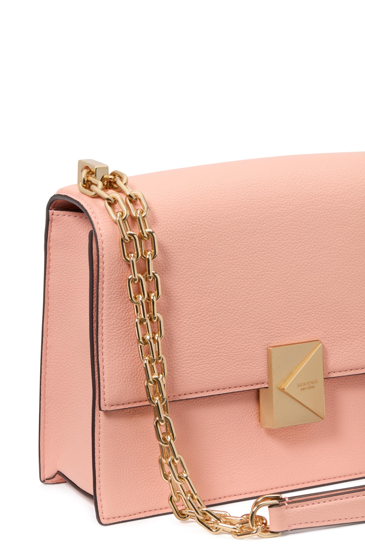 Deco Pebbled Leather Chain Shoulder