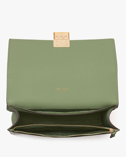 Deco Pebbled Leather Chain Shoulder