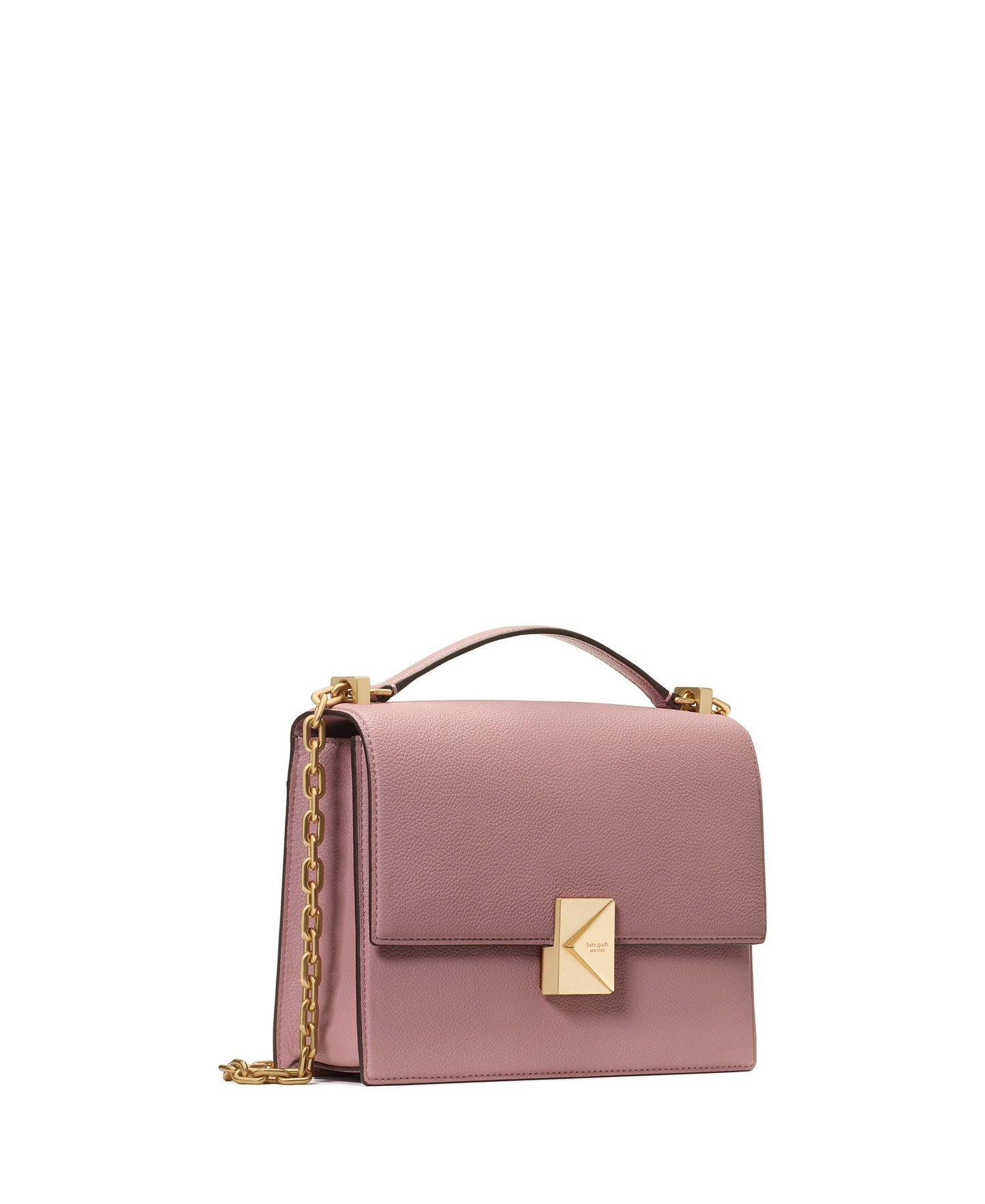 Deco Pebbled Leather Chain Shoulder