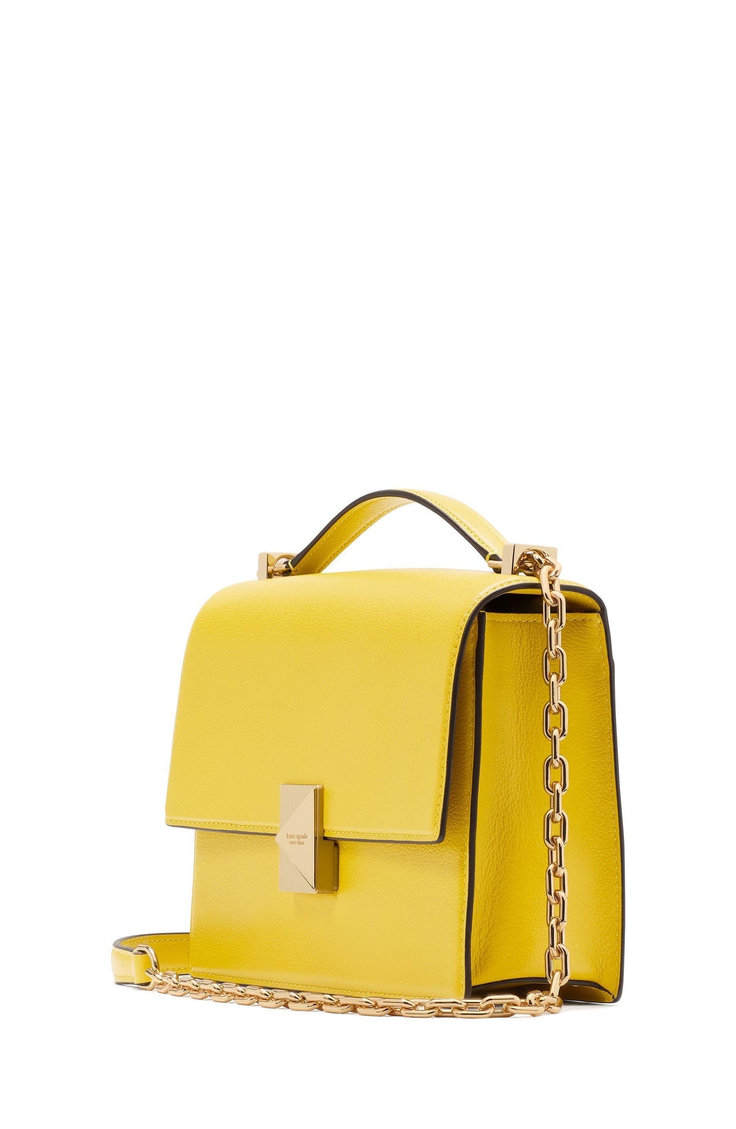 Deco Pebbled Leather Chain Shoulder