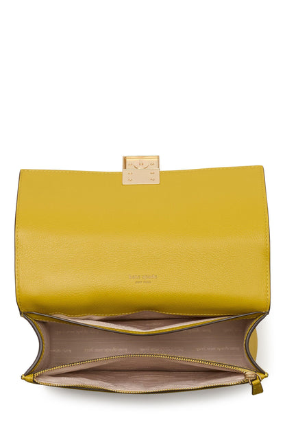 Deco Pebbled Leather Chain Shoulder