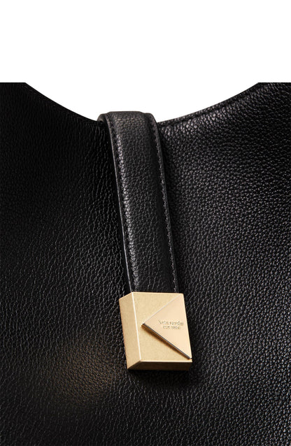 KI556-Deco Large Shoulder Bag-Black