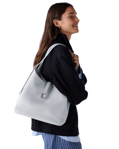 KI556-Deco Large Shoulder Bag-Pale Sapphirine