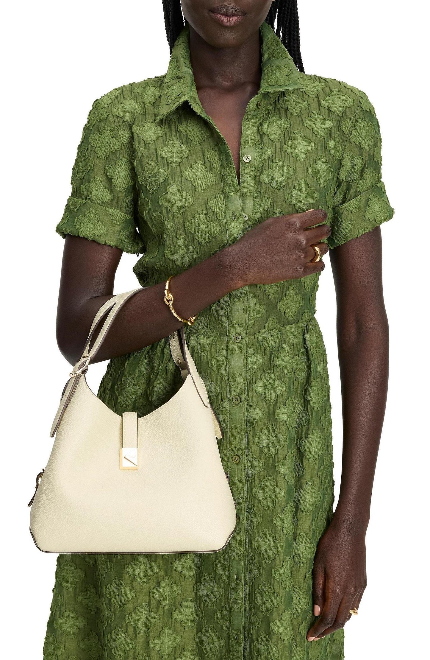 KI557-Deco Crossbody Tote-Sweet Cream