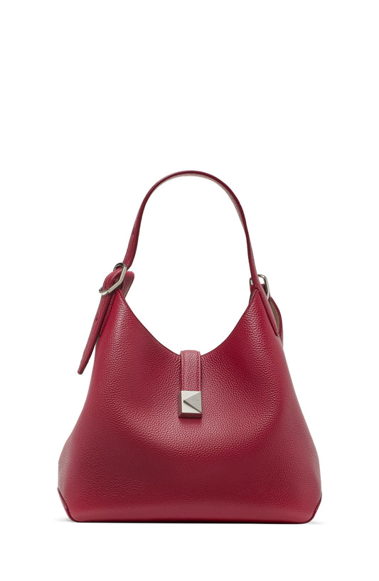 KI557-Deco Crossbody Tote-Red Jam