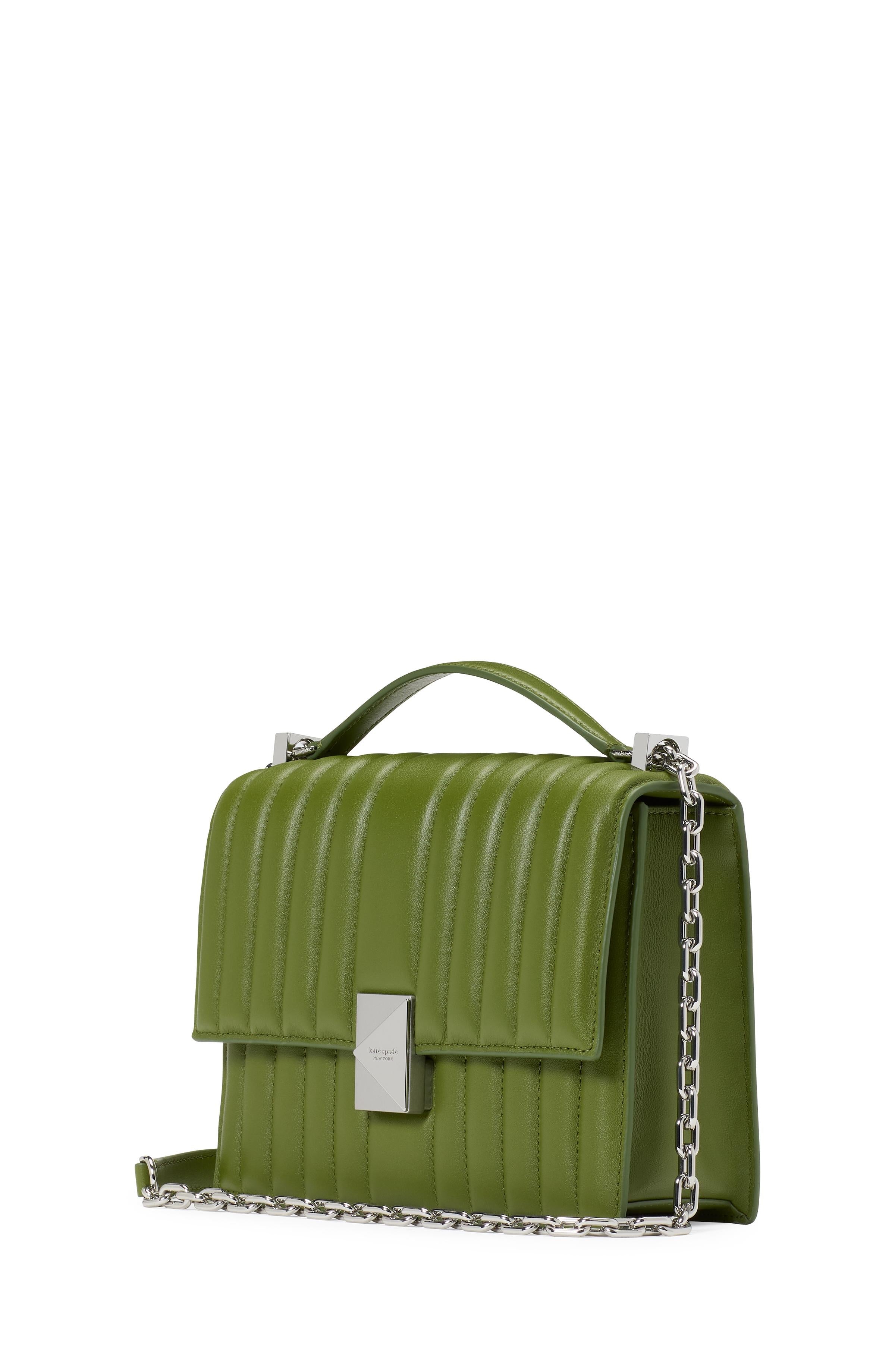 KI561-Deco Quilted Chain Shoulder Bag-Jungle Vine