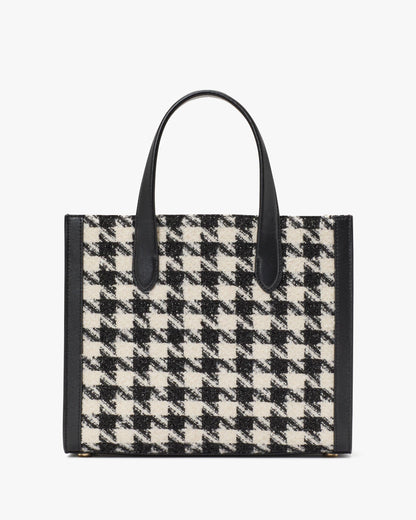 Manhattan Houndstooth Tweed Small Tote