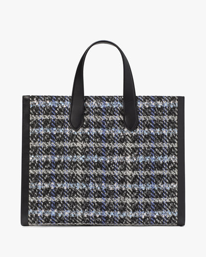 Manhattan Plaid Tweed Large Tote