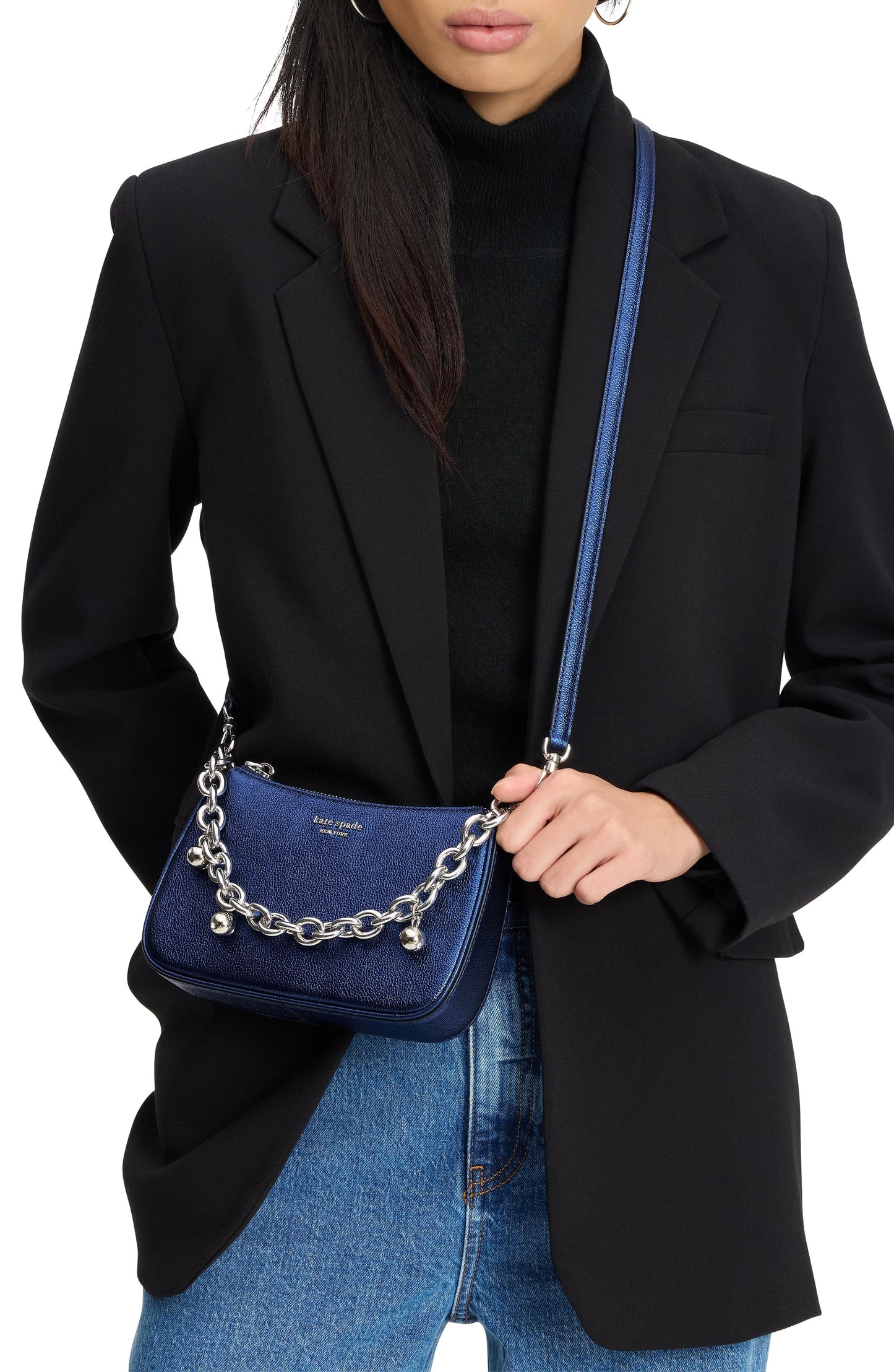 Jolie Metallic Small Convertible Crossbody