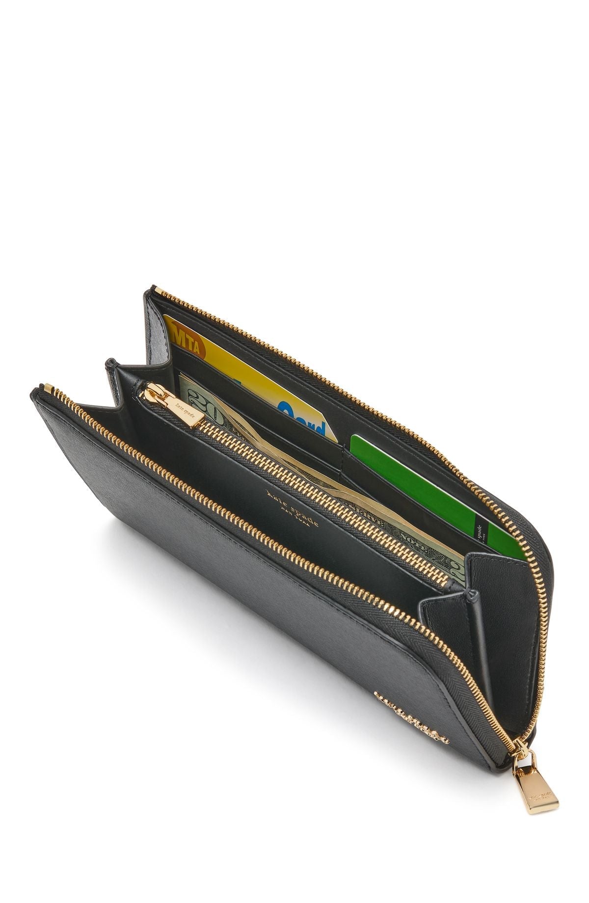 KI673-Devin Zip Around Continental Wallet-Black