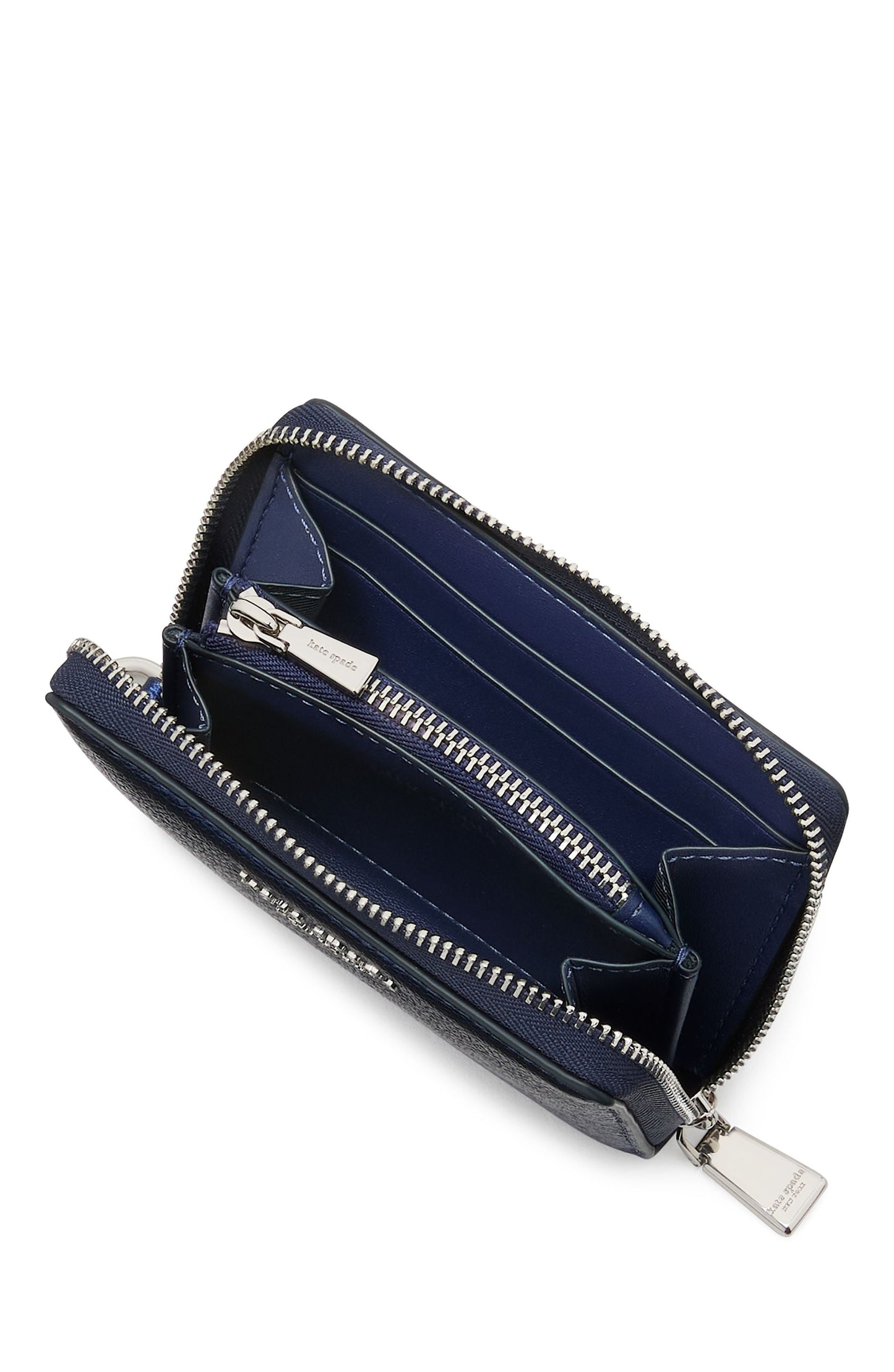 Natasha Metallic Pebbled Leather Chain Compact Wristlet