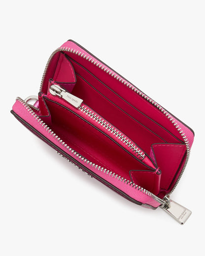 Natasha Metallic Pebbled Leather Chain Compact Wristlet