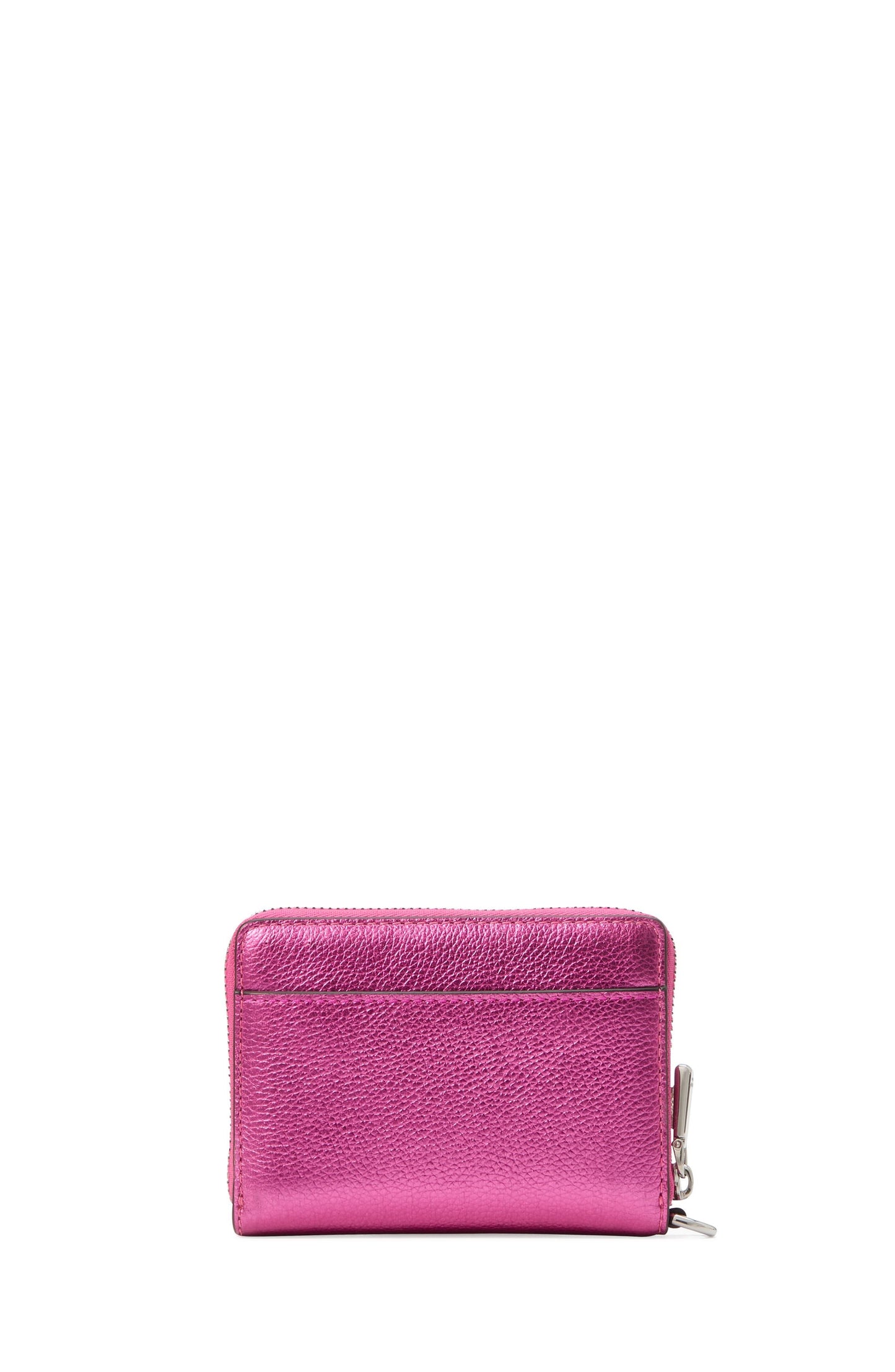 Natasha Metallic Pebbled Leather Chain Compact Wristlet