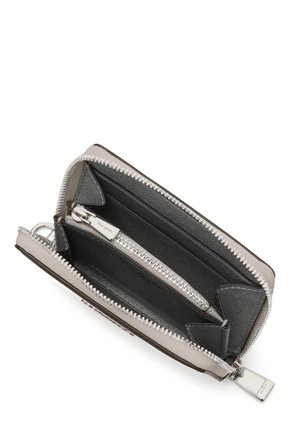 Natasha Metallic Smooth Leather Chain Compact Wristlet