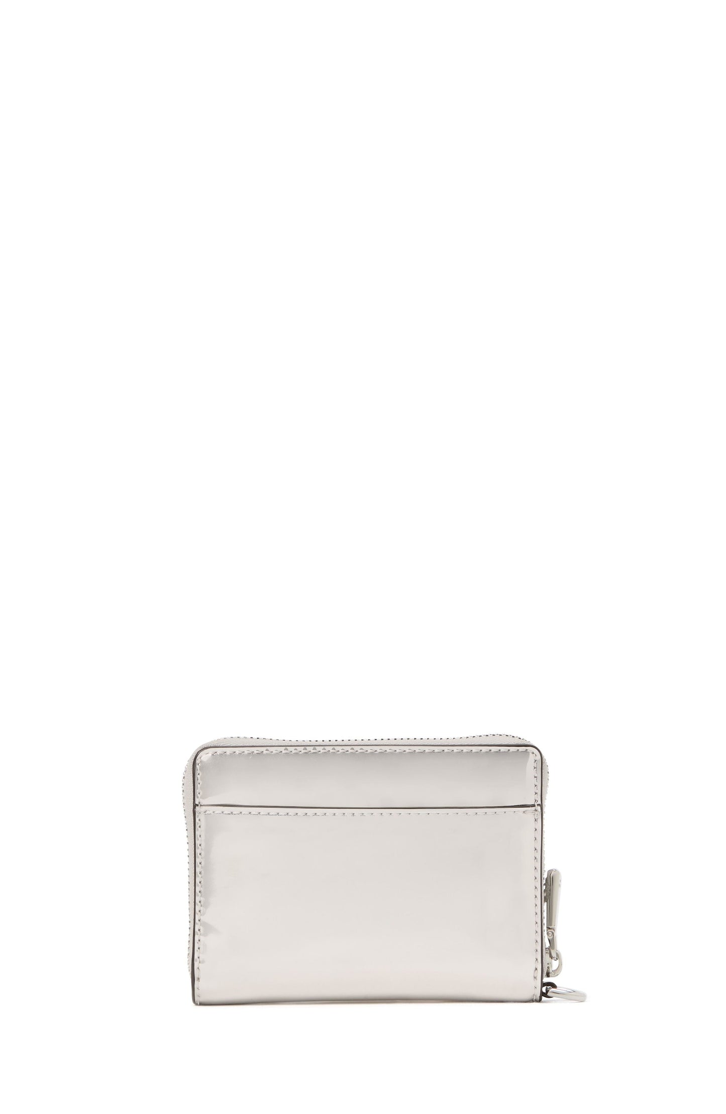 Natasha Metallic Smooth Leather Chain Compact Wristlet