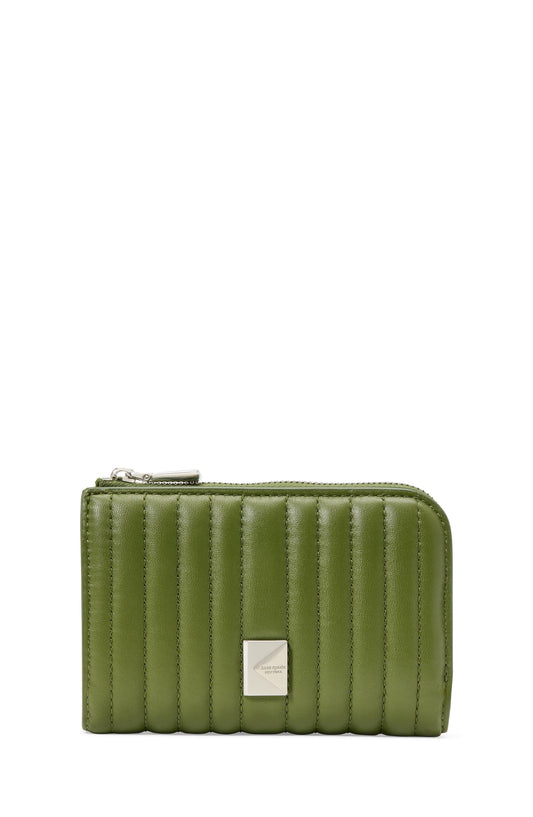 KI762-Deco Quilted Compact Wallet-Jungle Vine