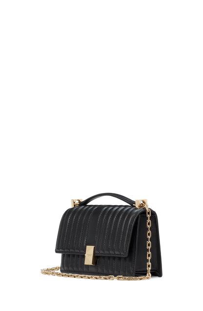 Deco Quilted Leather Mini Flap Chain Crossbody