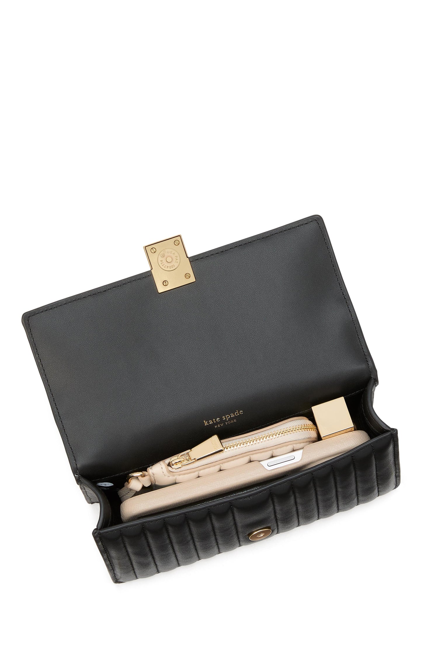 Deco Quilted Leather Mini Flap Chain Crossbody