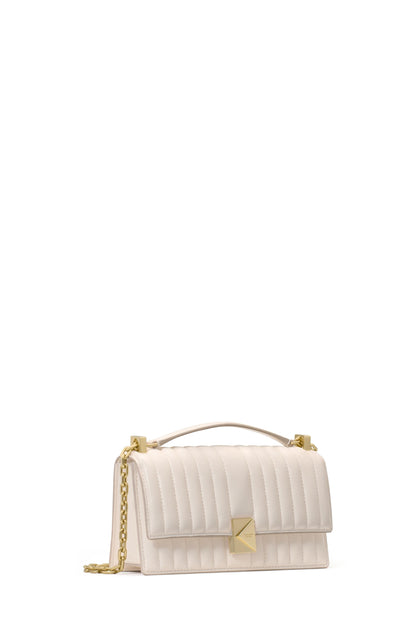Deco Quilted Leather Mini Flap Chain Crossbody