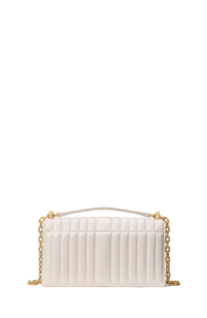 Deco Quilted Leather Mini Flap Chain Crossbody
