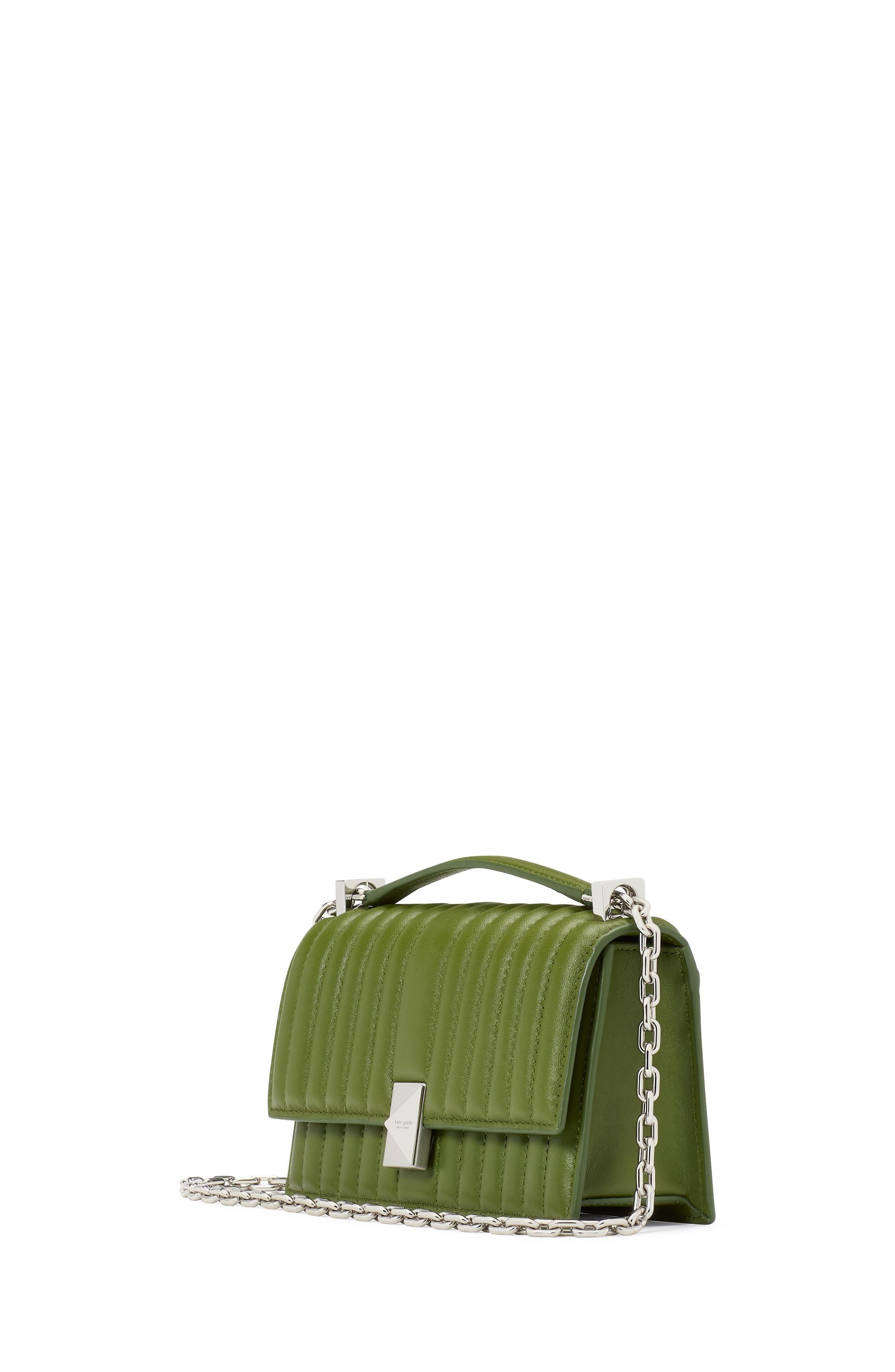 KI763-Deco Quilted Mini Flap Chain Crossbody-Jungle Vine