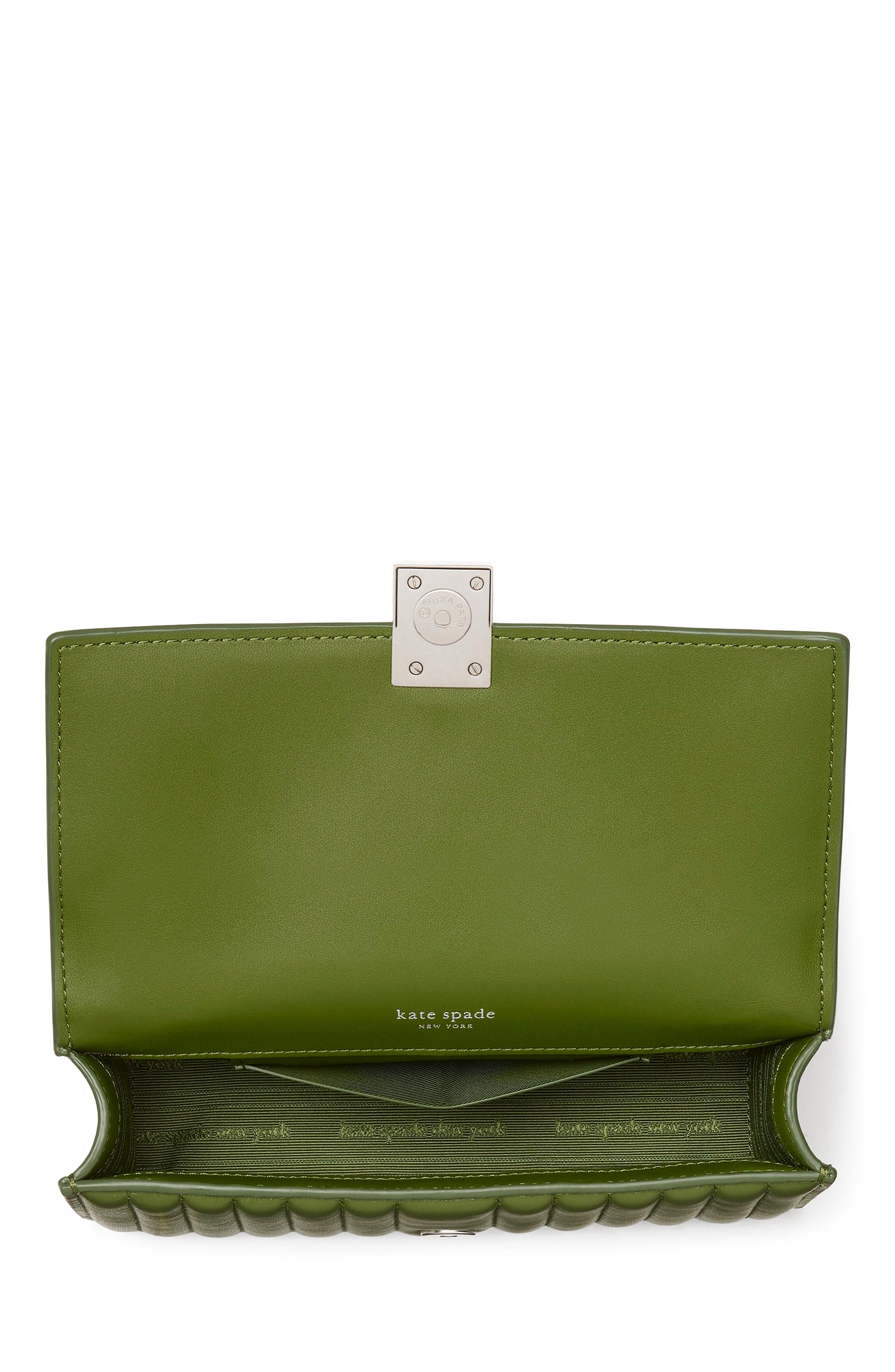 KI763-Deco Quilted Mini Flap Chain Crossbody-Jungle Vine