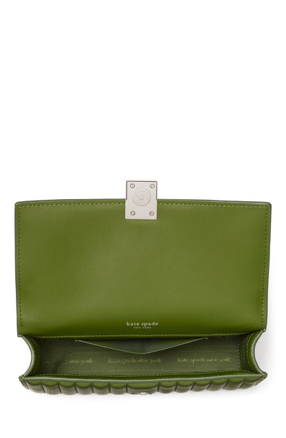 Deco Quilted Leather Mini Flap Chain Crossbody