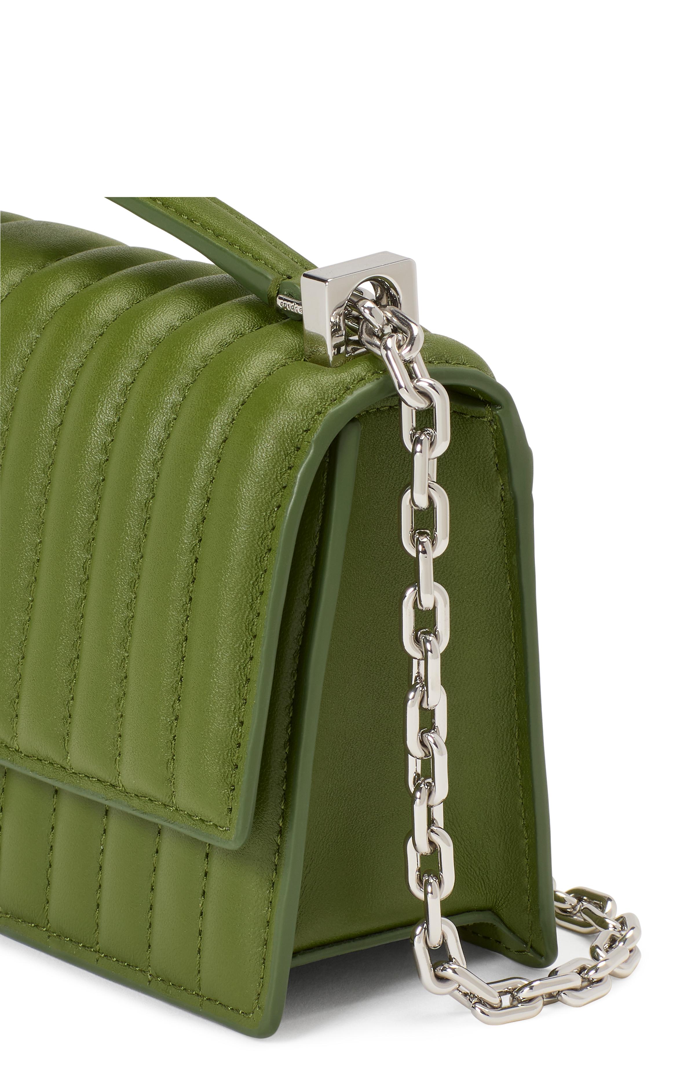 KI763-Deco Quilted Mini Flap Chain Crossbody-Jungle Vine