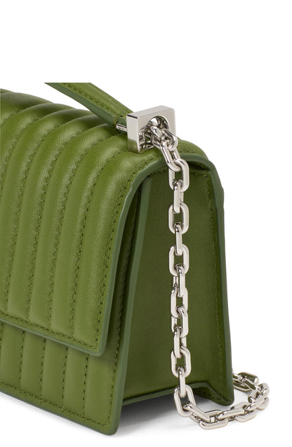 Deco Quilted Leather Mini Flap Chain Crossbody