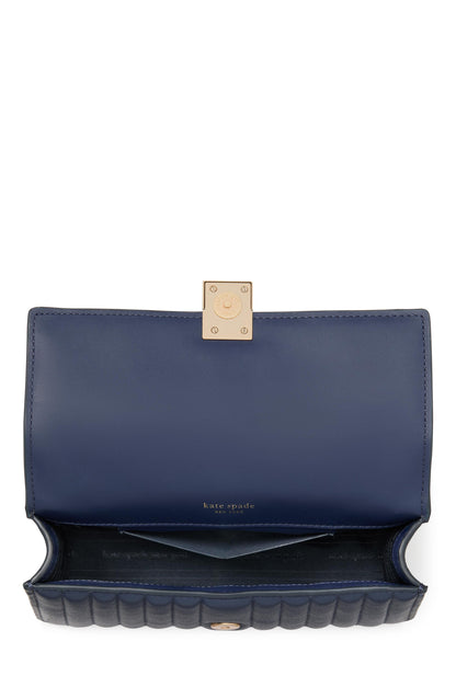 Deco Quilted Leather Mini Flap Chain Crossbody