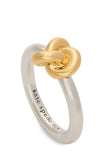 KJ240-Double Knot Ring-Silver Gold