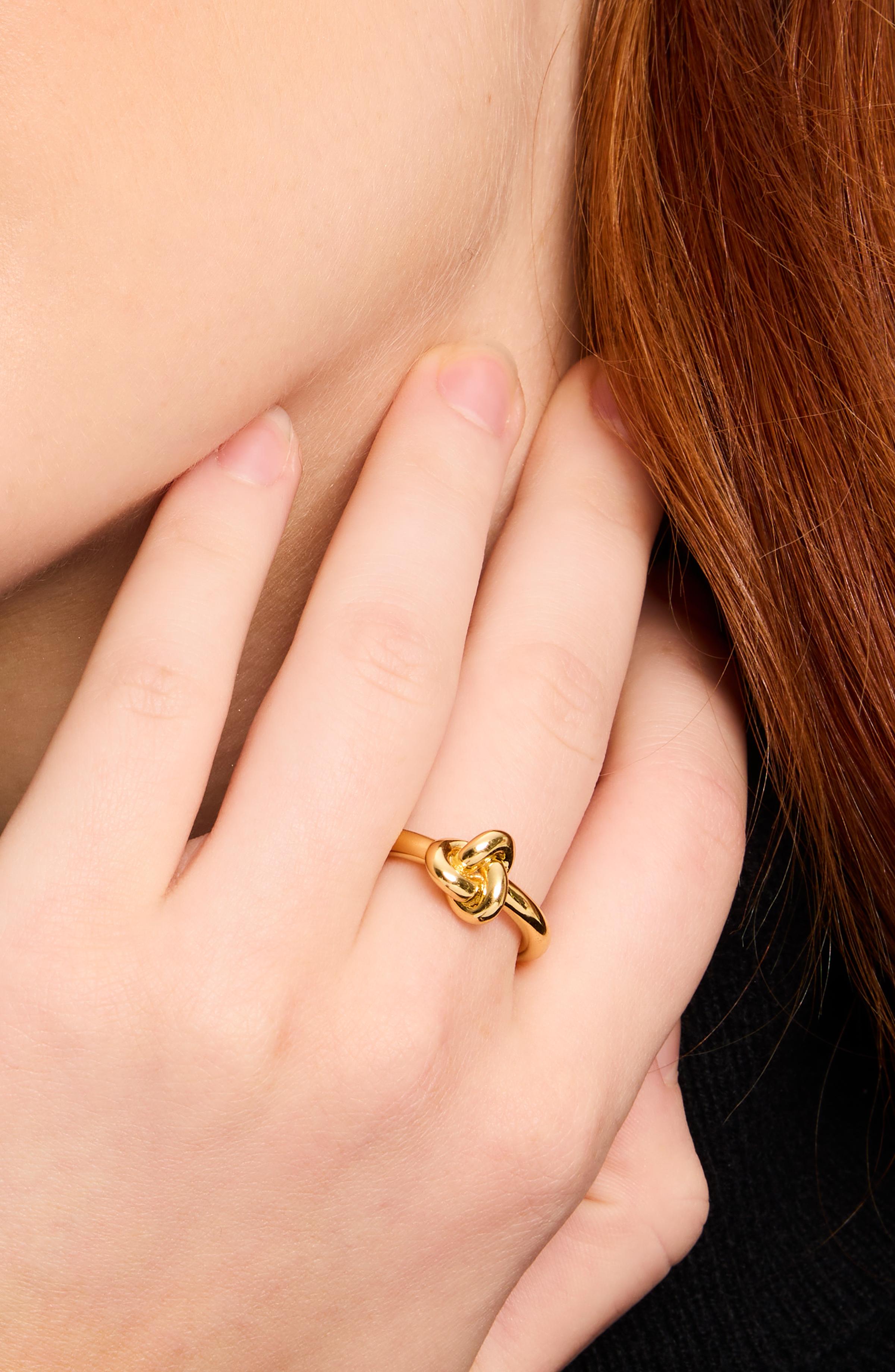 KJ241-Double Knot Ring-Gold