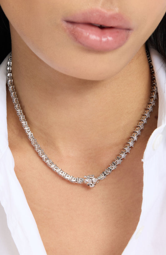 Space Cadet Star Tennis Necklace