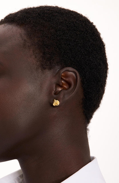 KJ341-Double Knot Studs-Gold