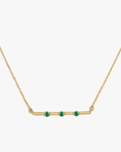 KJ411-Hint Of Shimmer Pendant-Emerald