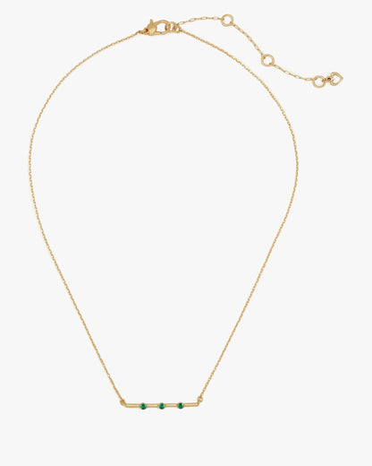 KJ411-Hint Of Shimmer Pendant-Emerald