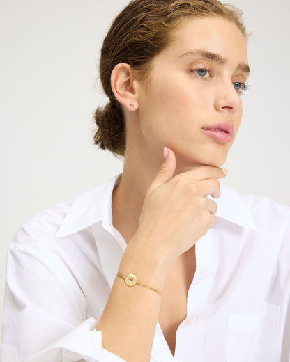 The Color Spark Collection Pink Peace Medallion Bracelet