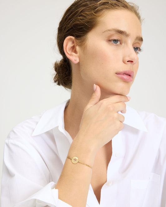 The Color Spark Collection Pink Peace Medallion Bracelet