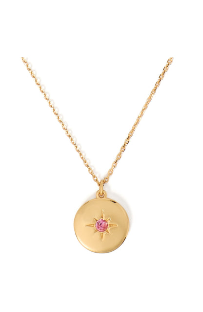 The Color Spark Collection Pink Peace Medallion Necklace