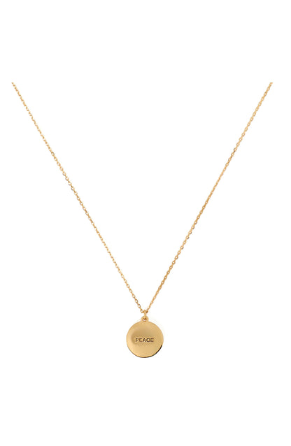 The Color Spark Collection Pink Peace Medallion Necklace